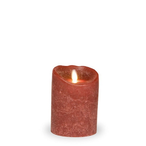 리얼왁스 LED 캔들 프로스트 보르도 Flame LED frosted bordeaux genuine wax candle