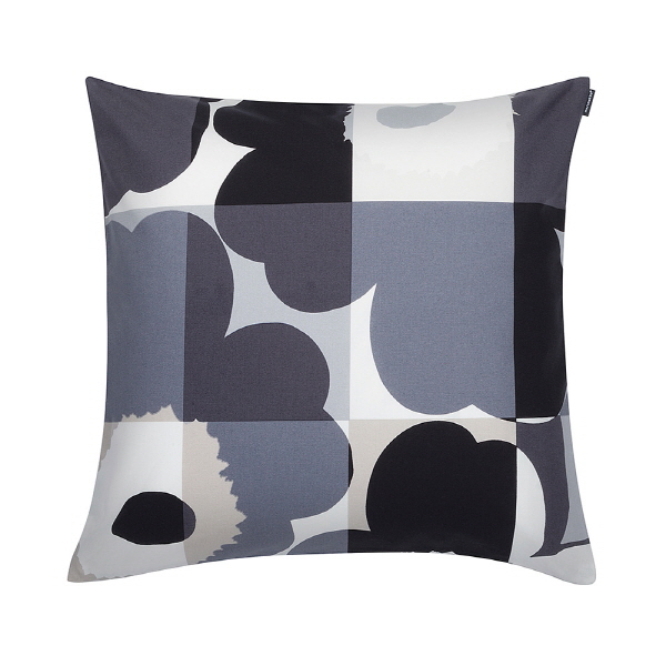마리메꼬 Ruutu-Unikko cushion cover 50x50cm, black, grey