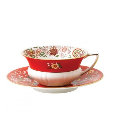 웨지우드 원더러스트 Wonderlust Crimson Orient Teacup & Saucer