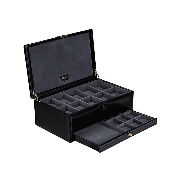Heritage 10-section Watch Box, Black