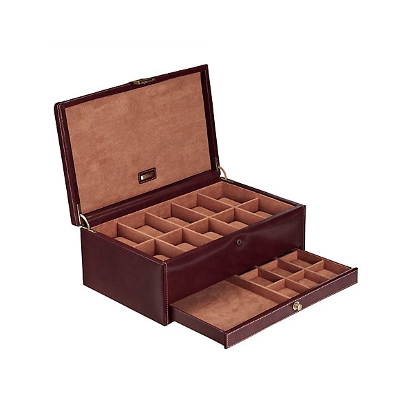 Heritage 10-section Watch Box, Brown