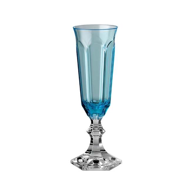 마리오루카지우스티 Dolce Vita Acrylic Champagne Flute, Turquoise