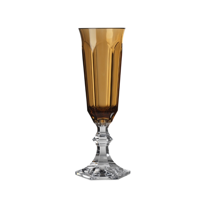 마리오루카지우스티 Dolce Vita Acrylic Champagne Flute, Amber