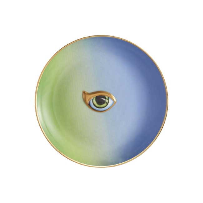 로브제 Lito Eye Canape Plate, Green/Blue