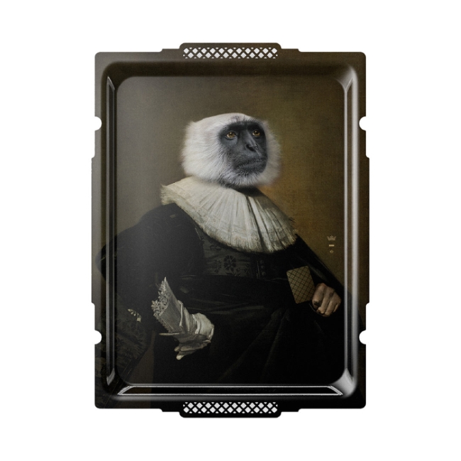 아이브리드 사각 트레이 Galerie De Portraits Rectangular Tray, The Monkey