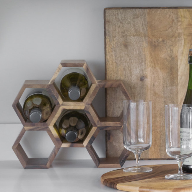 아마라 헥사곤 와인 랙 Hexagon Wooden Wine Rack