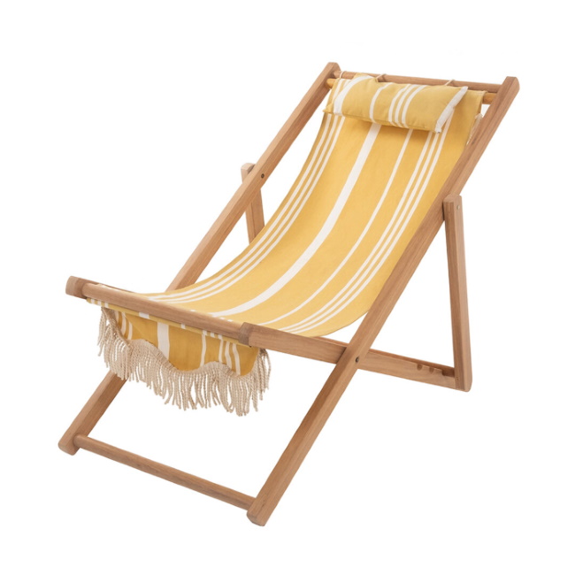 비즈니스앤플레져 프리미엄 슬링체어 Premium Sling Chair, Vintage Yellow Stripe