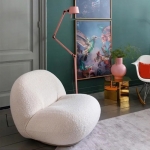 (5월특가) 구비 파샤 라운지 체어 Gubi Pacha Lounge Chair Karakorum001 / Pearl Gold