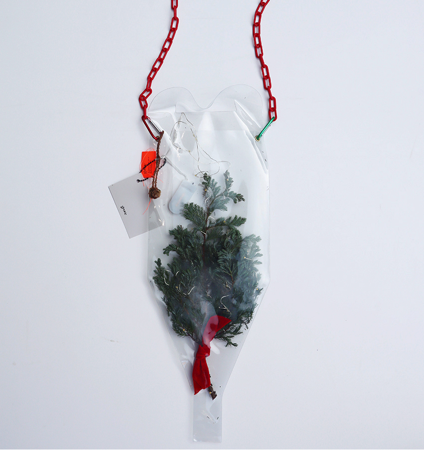 [르위켄단독] 그로브 Greenery bag 크리스마스 트리 백(+드라이 블루버드) [한정수량]