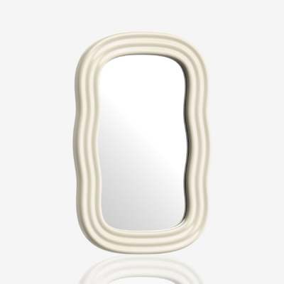 (8주년특가) 커넥토리얼 웨이브 벽거울 Wave Mirror Small - Sand beige (-2/29)