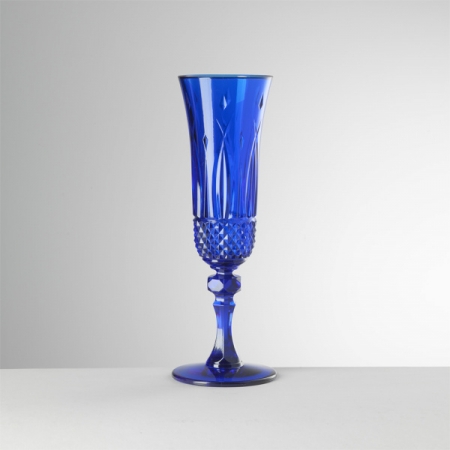 마리오루카지우스티 아크릴 샴페인 플루트 Italia Acrylic Champagne Flute Blue