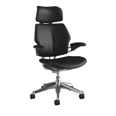 [10%쿠폰] 휴먼스케일 프리덤체어 블랙레더 (정품 15년보증) Humanscale Freedom Chair Ticino Black