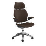[10%쿠폰] 휴먼스케일 프리덤체어 가죽 (정품 15년보증) Humanscale Freedom Chair Ticino Dark Brown