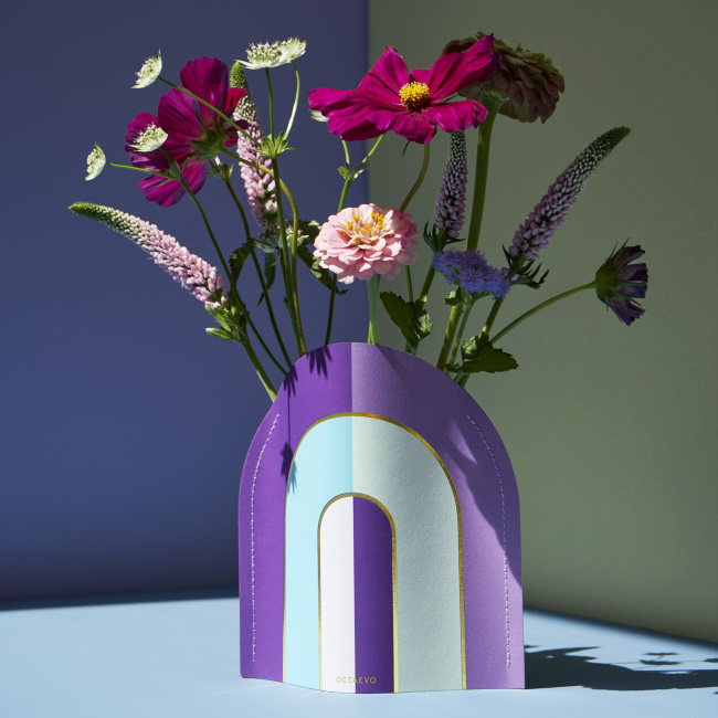 옥타에보 리비에라 아치 화병 커버 미니 Riviera Arch Paper Vase