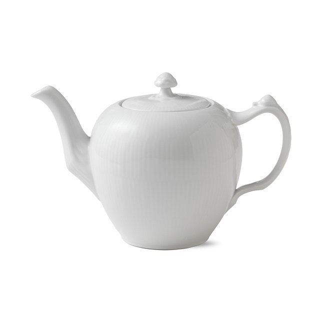 로얄코펜하겐 화이트 티팟 White Fluted Teapot 1L