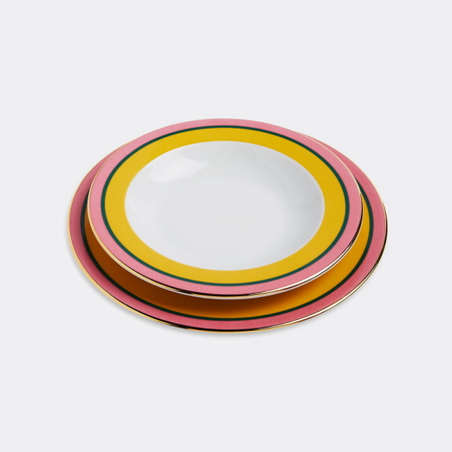 라 더블제이 레인보우 디너 세트 Rainbow Giallo Soup & Dinner Plate