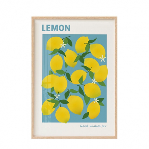 오커밍 포스터 액자 Lemon green 레몬그린