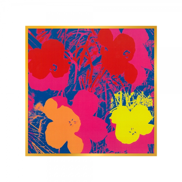 아티쉬 포스터 - 앤디 워홀 Flowers(red, yellow, orange on blue) (액자포함) [5% 적립]