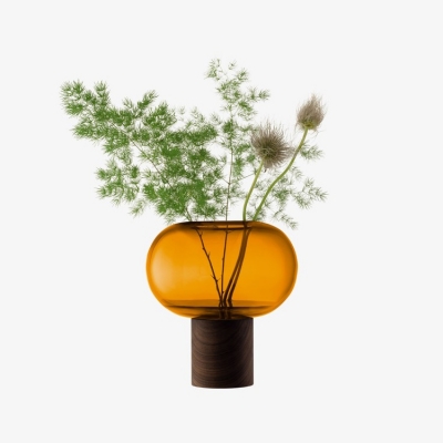 LSA인터내셔널 오블레이트 화병/랜턴 Amber 21.5cm Oblate Vase/Lantern