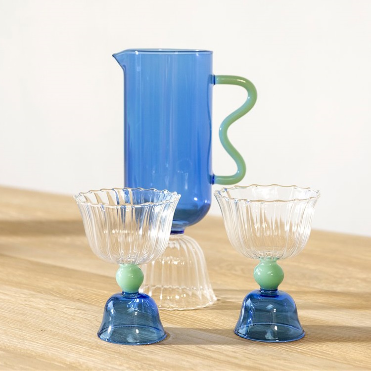 앤클레버링 튤립 잔 세트 Tulip Glasses (Set of 2) Blue