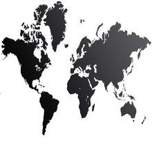 펌리빙 Wall Sticker World Map