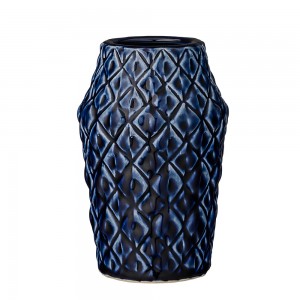 블루밍빌레 Ceramic Vase 15cm, Navy