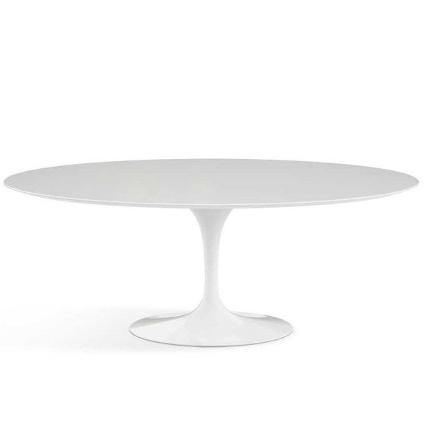 놀 Saarinen Tulip dining table Ø 198 cm, white