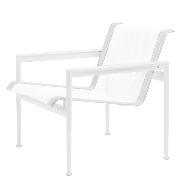 놀 1966 Lounge Chair with armrests, white