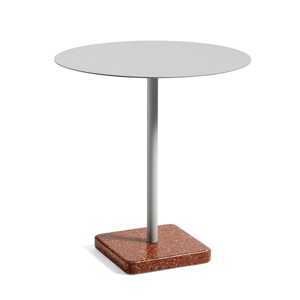 헤이 Terrazzo Table round Ø 70cm, grey / red